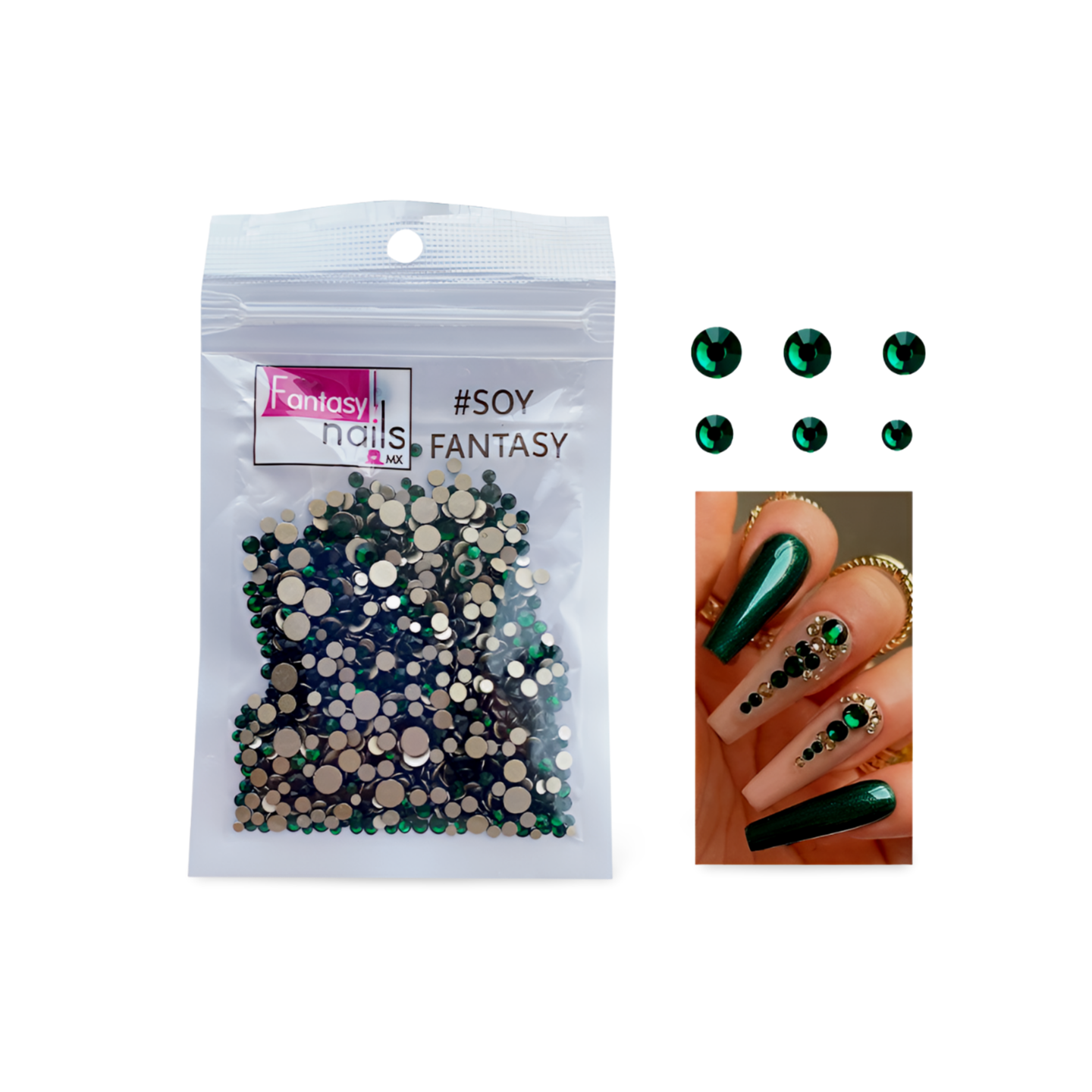 Cristales Mix Esmeralda